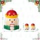Glitzhome 3 Piece Dolomite Christmas Nutcracker Cookie Jar Set