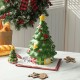 Glitzhome 3 Piece Dolomite Christmas Tree Cookie Jar Set