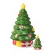 Glitzhome 3 Piece Dolomite Christmas Tree Cookie Jar Set