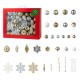 Glitzhome 160ct Christmas Elegant Silver & Gold Deluxe Boxed Shatterproof Ornaments
