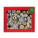 Glitzhome 160ct Christmas Elegant Silver & Gold Deluxe Boxed Shatterproof Ornaments