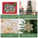 Glitzhome 160ct Christmas Elegant Silver & Gold Deluxe Boxed Shatterproof Ornaments