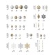Glitzhome 160ct Christmas Elegant Silver & Gold Deluxe Boxed Shatterproof Ornaments