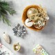 Glitzhome 160ct Christmas Elegant Silver & Gold Deluxe Boxed Shatterproof Ornaments