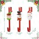 Glitzhome 14"H Set of 3 Christmas Metal Elf, Snowman & Santa Wreath Hanger