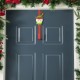 Glitzhome 14"H Set of 3 Christmas Metal Elf, Snowman & Santa Wreath Hanger