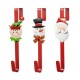 Glitzhome 14"H Set of 3 Christmas Metal Elf, Snowman & Santa Wreath Hanger