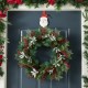 Glitzhome 14"H Set of 3 Christmas Metal Elf, Snowman & Santa Wreath Hanger