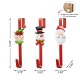 Glitzhome 14"H Set of 3 Christmas Metal Elf, Snowman & Santa Wreath Hanger