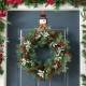 Glitzhome 14"H Set of 3 Christmas Metal Elf, Snowman & Santa Wreath Hanger