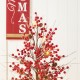 Glitzhome 36"H Christmas Lighted Berry and Pine Cone Urn Porch Tree, 20 Warm White Lights with timer