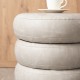 Glitzhome Modern Cool Gray Upholstered Storage Ottoman or Accent Stool