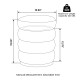 Glitzhome Modern Cool Gray Upholstered Storage Ottoman or Accent Stool