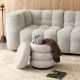 Glitzhome Modern Cool Gray Upholstered Storage Ottoman or Accent Stool