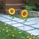 Glitzhome S/2  42"H Fall Metal Sunflower Yard Stake(KD)