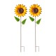 Glitzhome S/2  42"H Fall Metal Sunflower Yard Stake(KD)