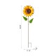 Glitzhome S/2  42"H Fall Metal Sunflower Yard Stake(KD)