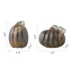 Glitzhome S/2 Blue/Gold GlitteryGlass Pumpkin