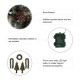 Glitzhome 24"D Pre-Lit Glittered Pine Cone Christmas Wreath and Matched 2pk 9ft Garland Set and 2pk Flocked Christmas Tree with Timer