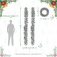 Glitzhome 36"D Oversized Pre-Lit Snow Flocked Christmas Wreath and Matched 2pk 9ft Garland Set with Timer