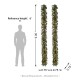 Glitzhome Set of 2 9ft Pre-Lit Greenery Pine Cone Christmas Garland, With Warm White LED Lights with Timer