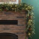 Glitzhome Set of 2 9ft Pre-Lit Greenery Pine Cone Christmas Garland, With Warm White LED Lights with Timer
