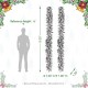 Glitzhome Set of 2 9ft Pre-Lit Snow Flocked Christmas Garland, with Warm White LED Lights  with Timer