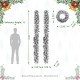 Glitzhome Set of 3 24"D Pre-Lit Snow Flocked Christmas Wreath and Matched 9ft Garland Set with Timer
