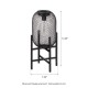 Glitzhome 14.25"H Set of 2 Metal Mesh Black Solar Powered Outdoor Lantern with Stand