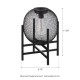 Glitzhome Set of 2 11.5"H Metal Mesh Black Solar Powered Outdoor Lantern with Stand