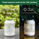 Glitzhome Set of 2 8.75"H White Metal Cutout Solar Powered Outdoor Hanging Lantern with Edison Bulb