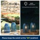 Glitzhome Set of 2 9.75 Metal Woven Blue Solar Powered Outdoor Hanging Lantern