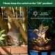 Glitzhome 9.75"H Set of 2 Black and Gold Metal Cutout Flying Hummingbird Silhouette Solar Powered Edison Bulb Outdoor Lantern