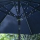 Glitzhome 22 ft. Set of 2 Solar String Light with 50 LED Lights (KD)