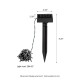 Glitzhome 22 ft. Set of 2 Solar String Light with 50 LED Lights (KD)