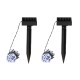 Glitzhome 38.5ft. Set of 2 Solar String Light with 100 Lights (KD)