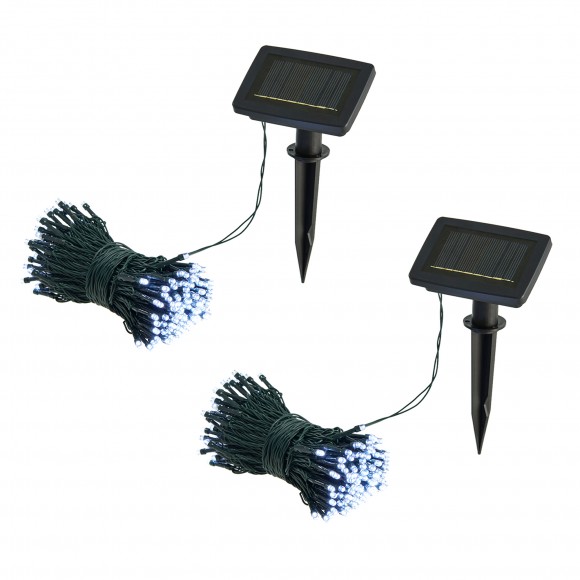 Glitzhome 72 ft. Set of 2 Solar String Light with 200 LED Lights (KD)