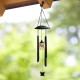 Glitzhome 32"H Set of 2 Solar Powered Windchime with Crackle Bulb