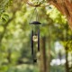 Glitzhome 32"H Set of 2 Solar Powered Windchime with Crackle Bulb