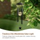 Glitzhome 32"H Set of 2 Solar Powered Windchime with Crackle Bulb