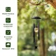 Glitzhome 32"H Set of 2 Solar Powered Windchime with Crackle Bulb