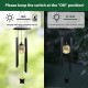 Glitzhome 32"H Set of 2 Solar Powered Windchime with Crackle Bulb