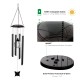 Glitzhome 32"H Set of 2 Solar Powered Windchime with Crackle Bulb
