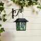 Glitzhome 30"H Set of 2 Solar Powered Butterfly Scene Pattern Garden Lamp or Pathway Light with Ground Stake (KD)
