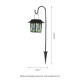 Glitzhome 30"H Set of 2 Solar Powered Butterfly Scene Pattern Garden Lamp or Pathway Light with Ground Stake (KD)