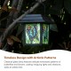 Glitzhome 30"H Set of 2 Solar Powered Butterfly Scene Pattern Garden Lamp or Pathway Light with Ground Stake (KD)