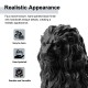Glitzhome Set of 2 - 20.75"H MGO Black Sitting Lion Garden Statue