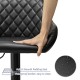 Glitzhome Set of 2 Mid-Century Modern Black Quilted Leatherette Gaslift Adjustable Swivel Bar Stool