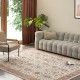 Glitzhome 8" x 10" Oriental Ivory/ Red Area Rugs