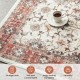 Glitzhome 8" x 10" Oriental Ivory/ Red Area Rugs